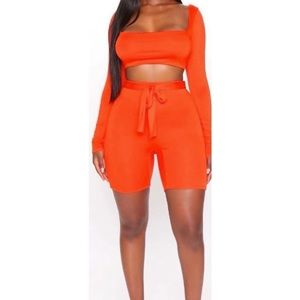 Orange two piece matching set